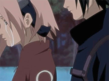Sasuke Abandona Konoha y se Despide de Sakura