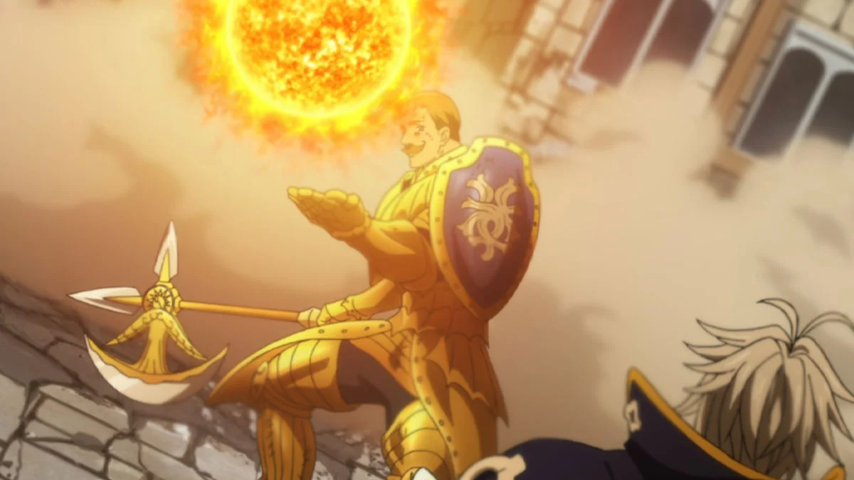 Escanor Usando "Cruel Sun" de su Poder "Sunshine"