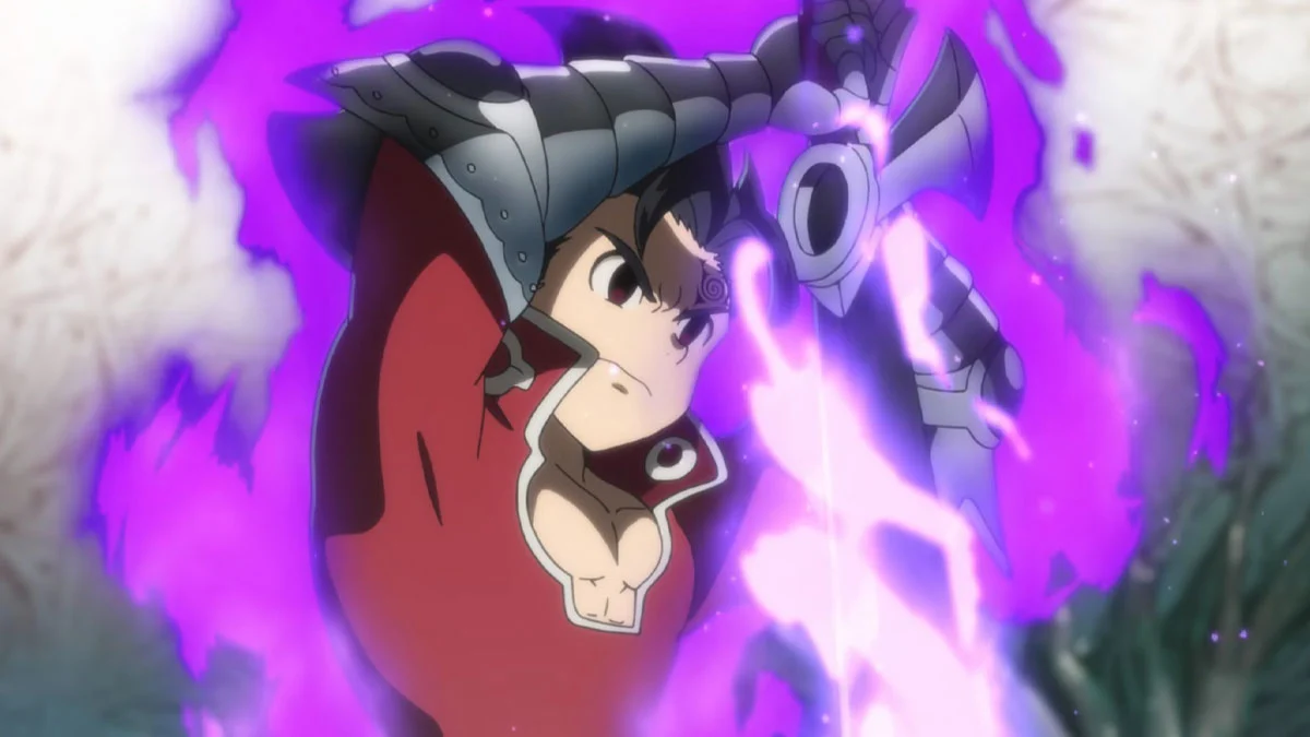 Zeldris usando su poder Ominous Nebula en Nanatsu no Taizai